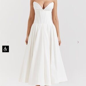 House of CB Strapless White “Lady” Dress